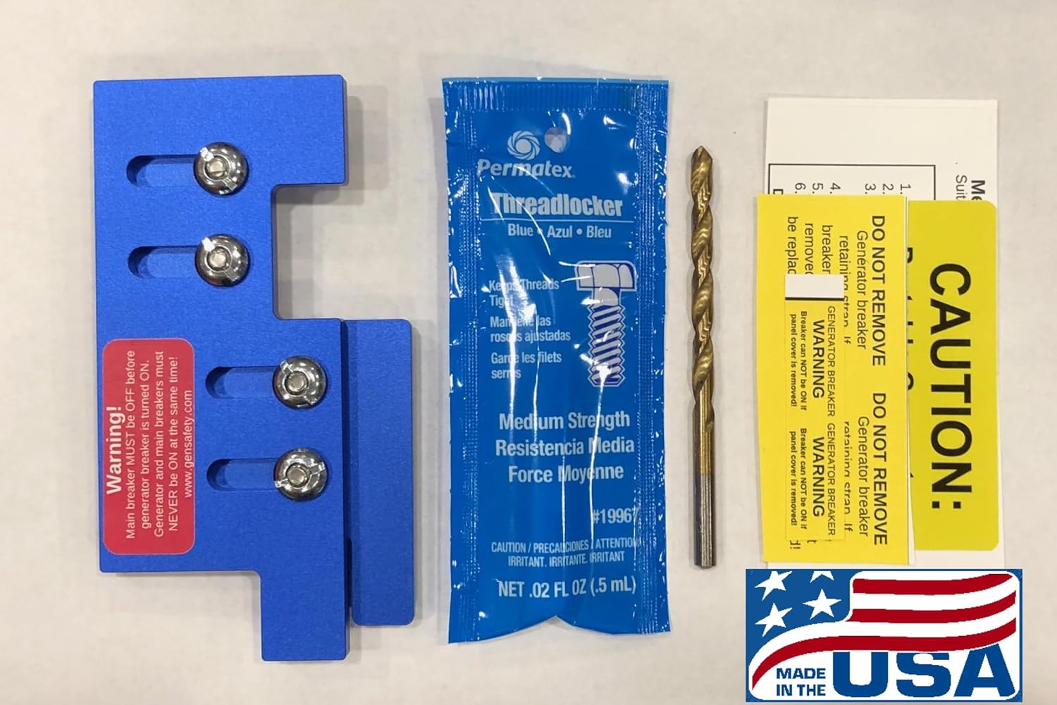 Model CH-5 Generator Interlock Kit for Eaton Cutler Hammer Panels with 2 1/4 spacing. Made in USA!