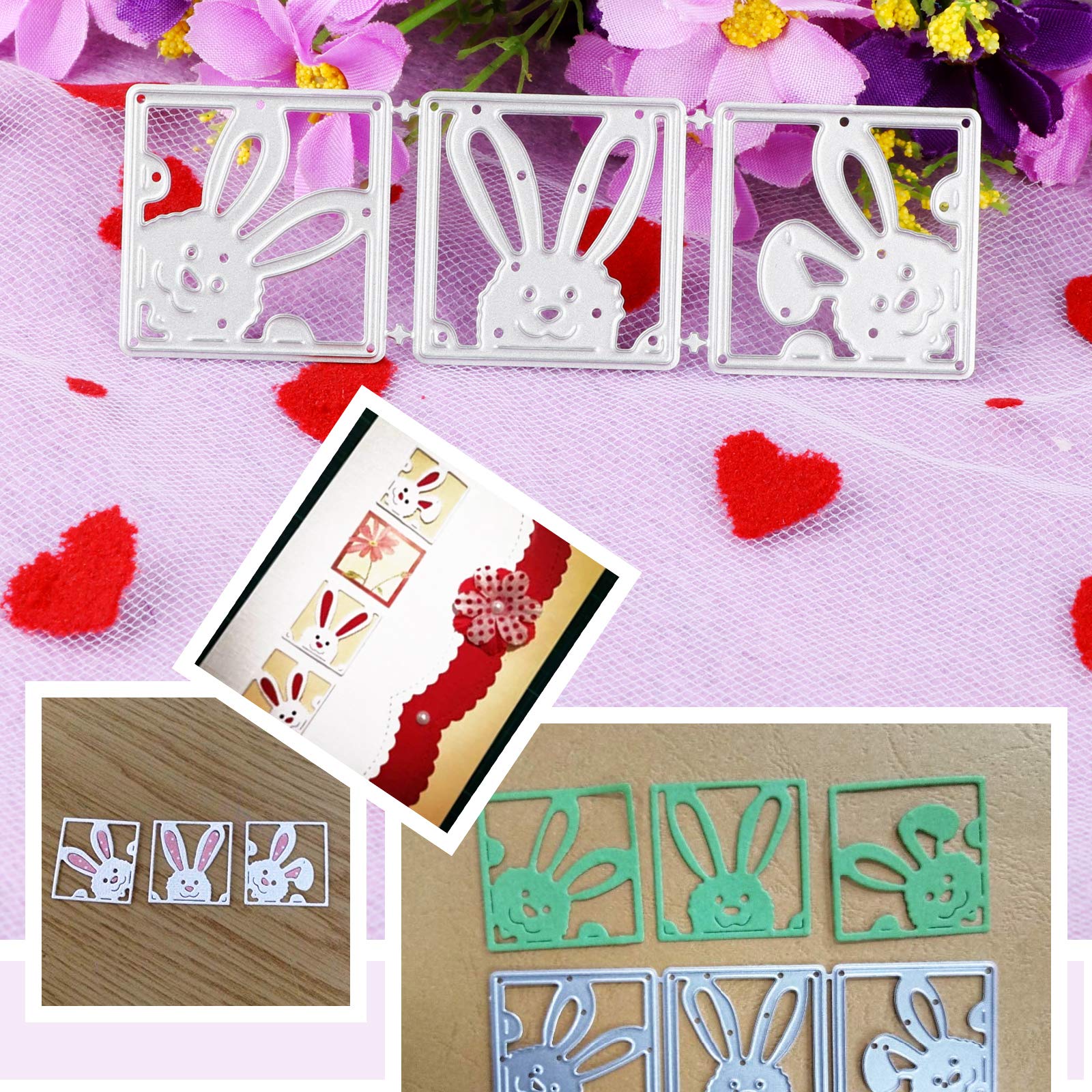 5pcs Matrices De Découpe Pâques Dies Scrapbooking En Métal En