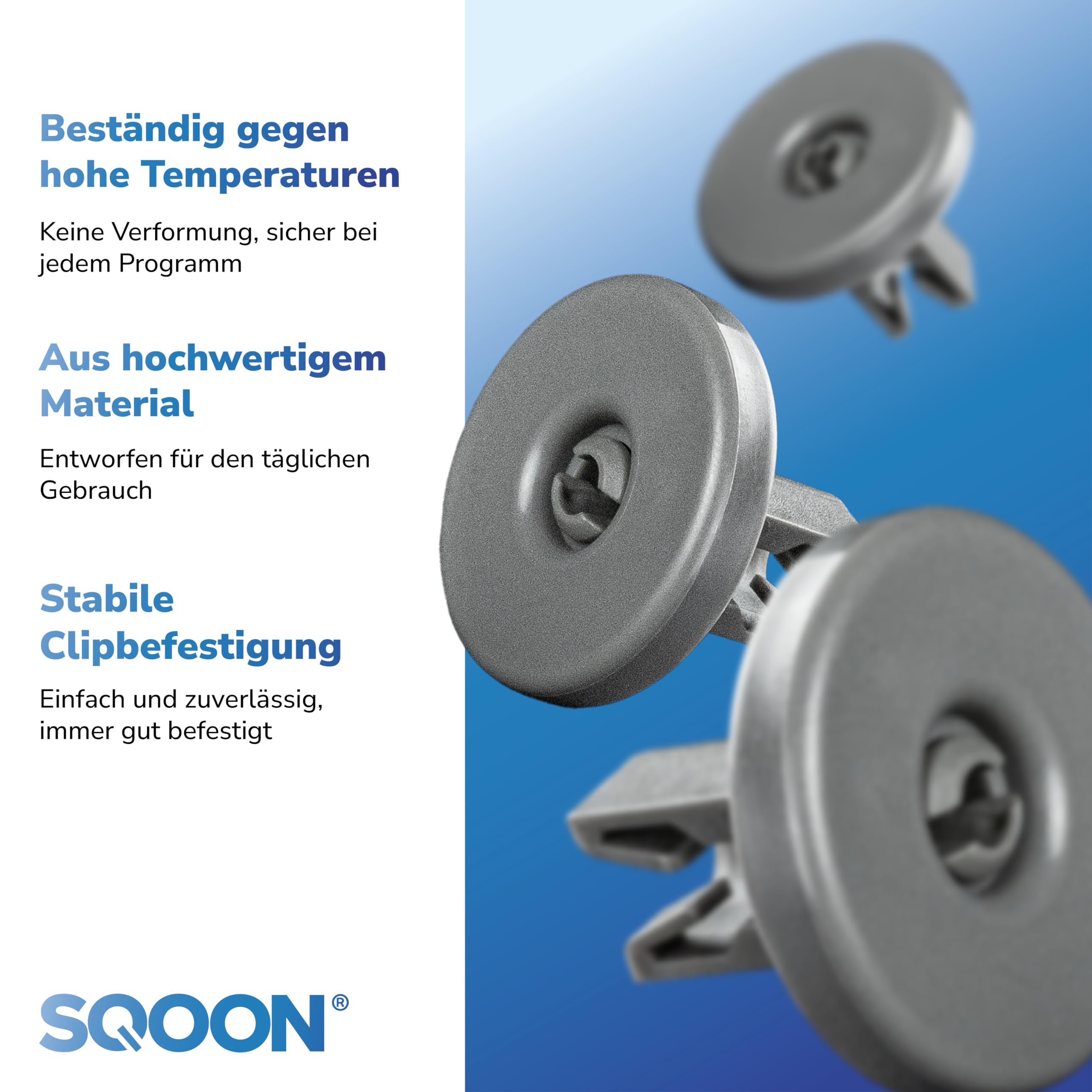 8er-Set Geschirrspüler Unterkorbrollen 40 Mm – Passend Für IKEA, AEG, Electrolux, Zanussi, Etna – Hitzebeständig & Leicht Montiert