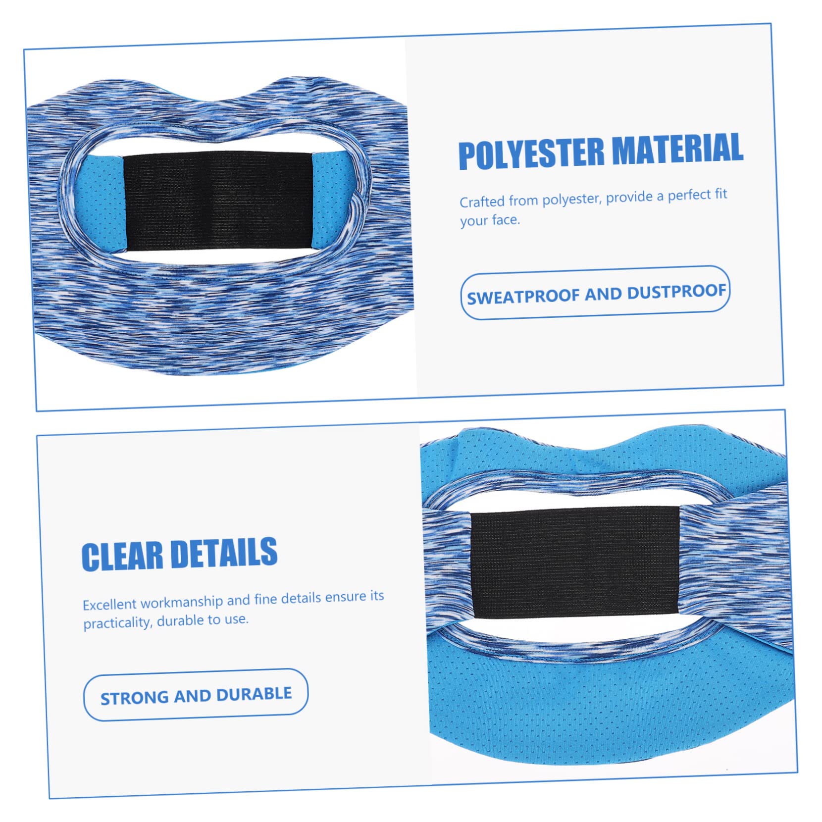 5pezzi Vr Eye Mask Cover Traspirante e Assorbente Per Headset Vr Regolabili Design Per Lunghe Sessioni