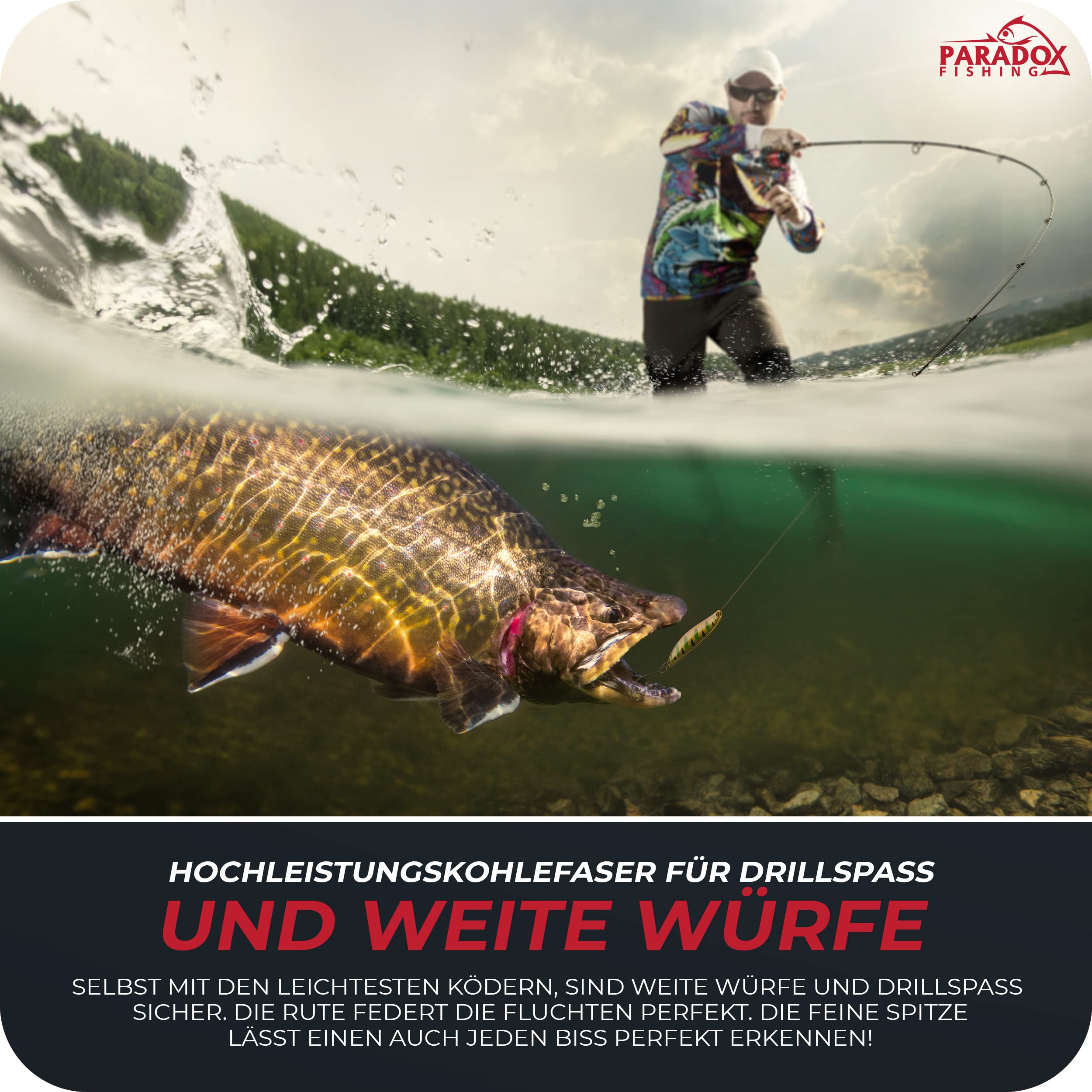 Paradox Fishing UL-Ruten Set I Trout Series X I 1,85m Wg. 1,2g-4g I Spoon Rute Forellenrute Ultralight Rute – UL Rute