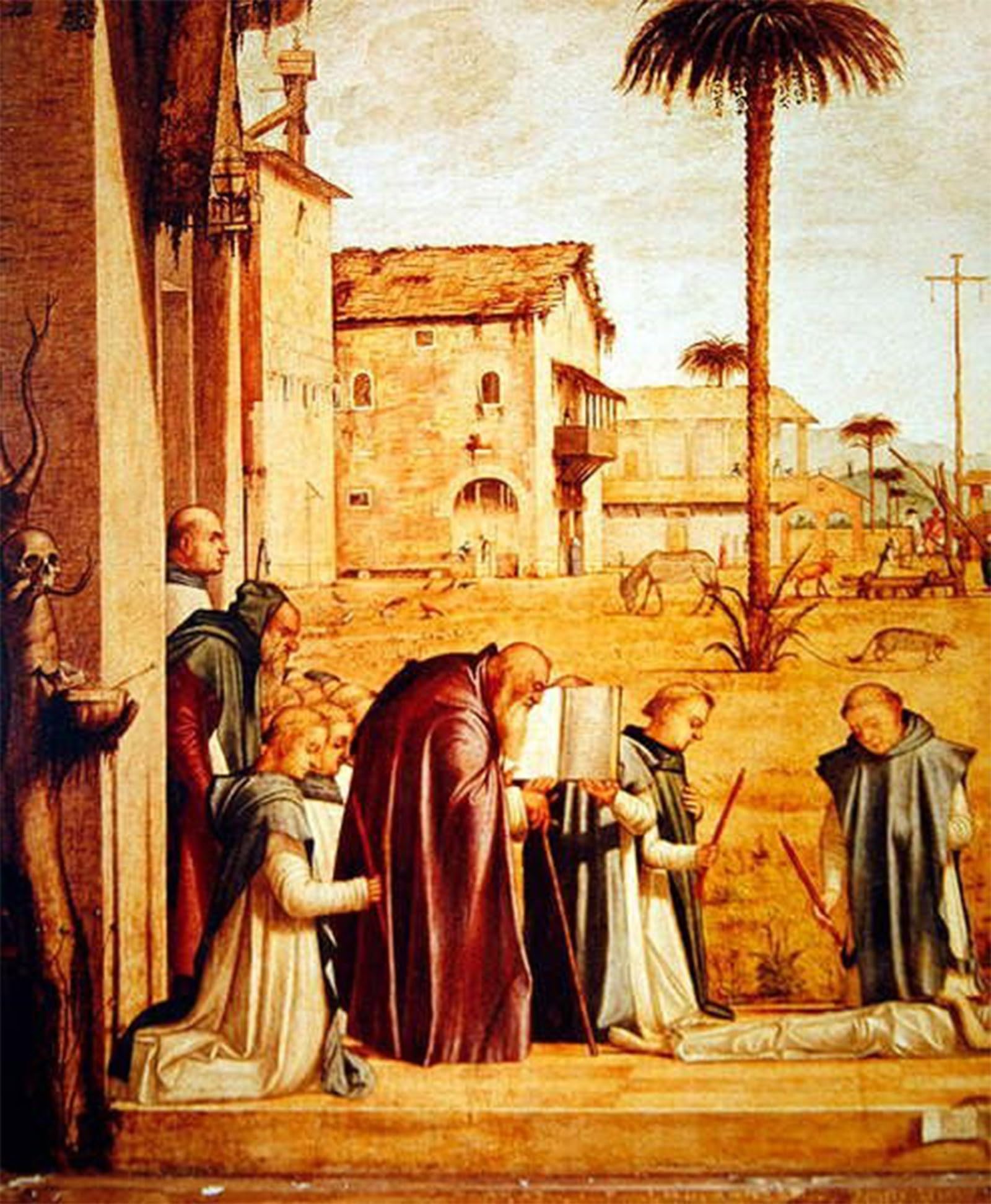 SERENDIPITP Abstract Painting Mural Print Picture Wall Decor Painting Detail of the Burial of St by Vittore Carpaccio Vintage Wall Artwork for Home Decor 60x90cm