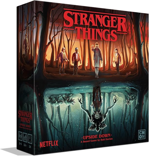 Stranger Things Upside Down Board Game | Strategy Game | Tabletop Miniatures Game | Cooperative Game for Kids and Adults | Ages 12+ | 2-4 Players | Average Playtime 60 Minutes | Made by CMON
