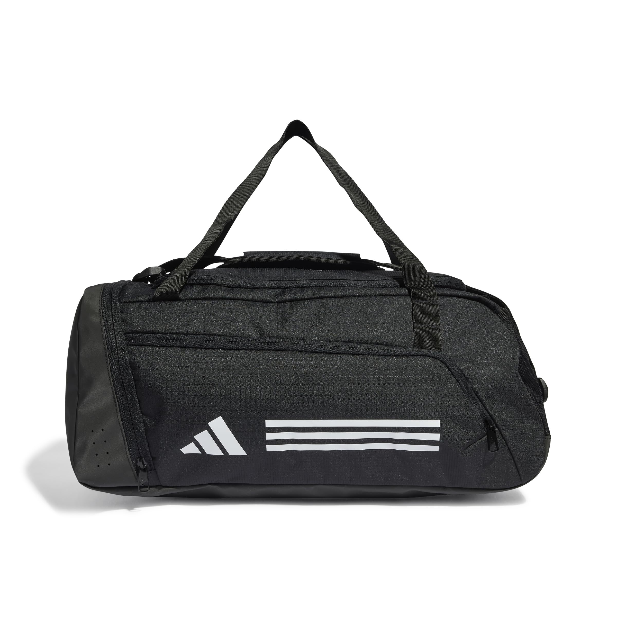 adidas Unisex - Adulto Essentials 3-Stripes Duffel Bag, BLACK/WHITE, S