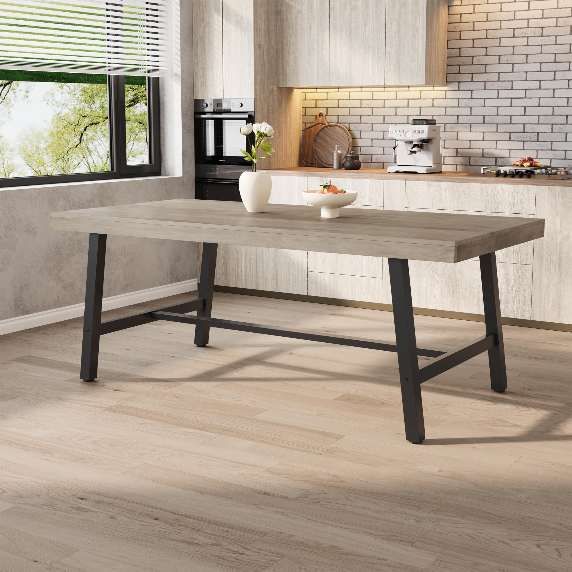 Esstisch 180x90x76 cm für 6-8 Personen Industrial Stil