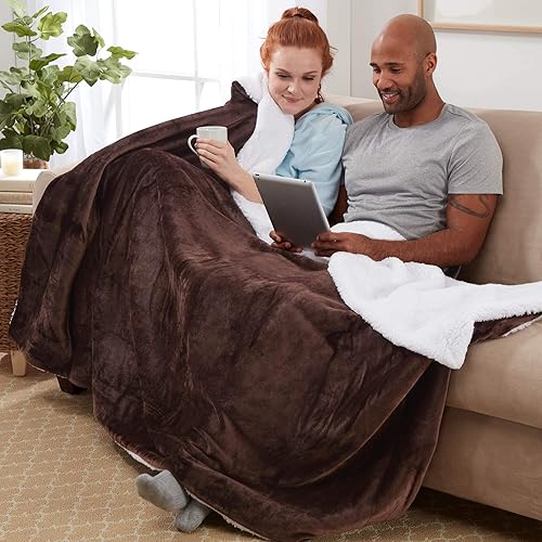 Miniatura 10 de Genteele - manta de sherpa de lujo, muy suave, reversible