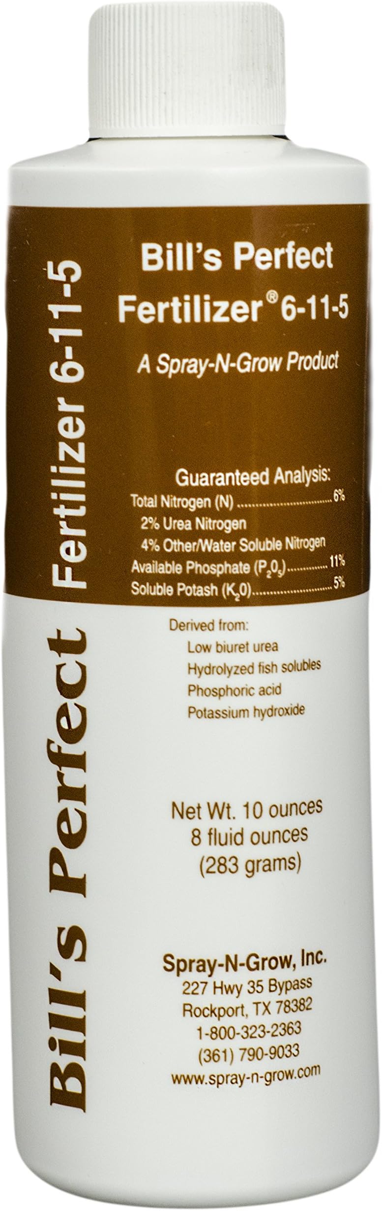 BILL8 Bill's Perfect 6-11-5 Liquid Fertilizer, 10 oz