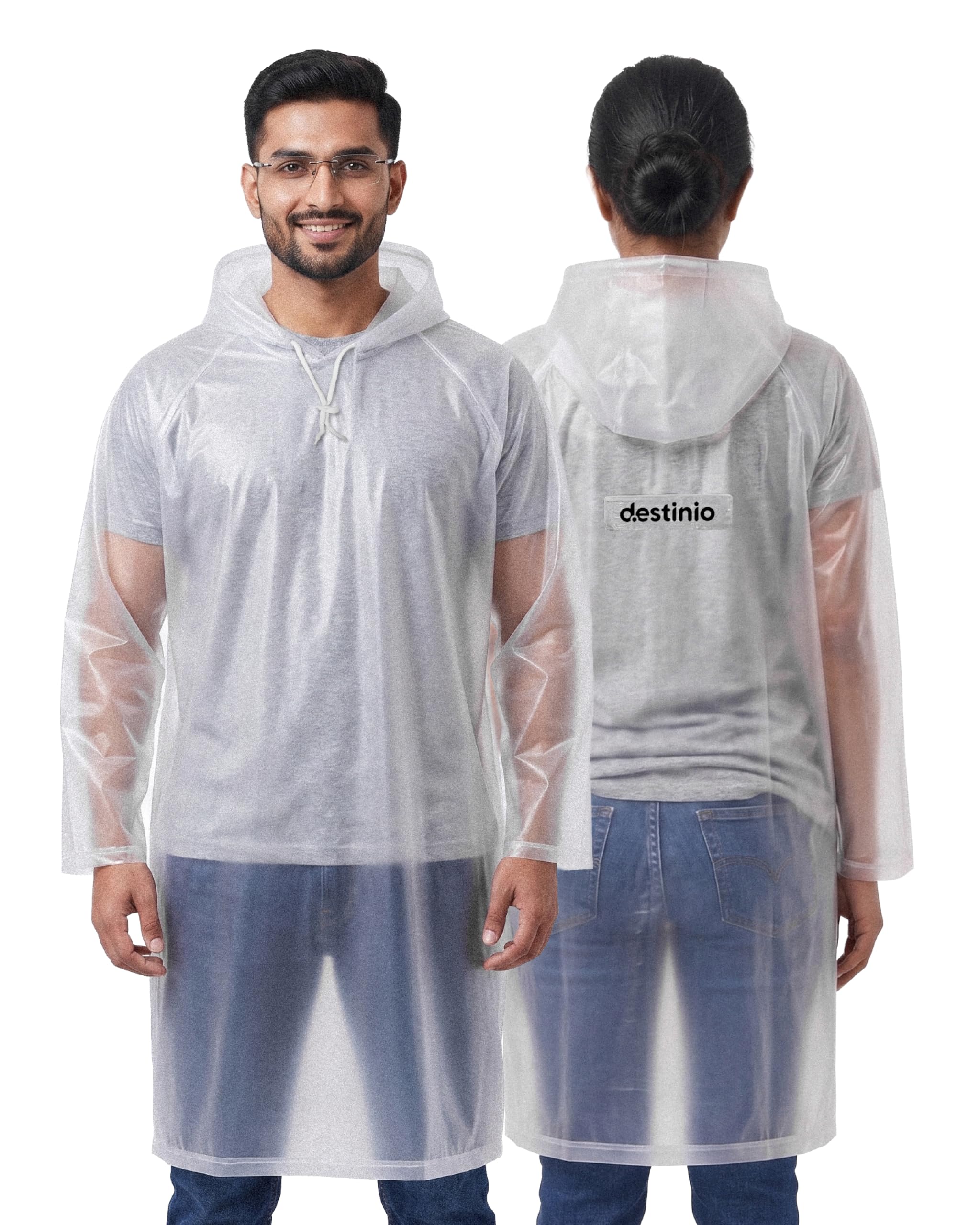 Waterproof Raincoat Poncho with Hood for Men & Women, Lightweight Reusable PVC Rainwear, Free Size Oversized Fit, Full Body Coverage for Travel, Bike Riding & Monsoon Use-image-49