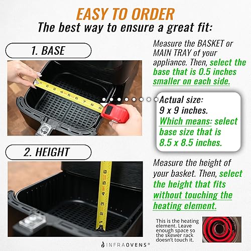 Miniatura 6 de Accesorios para freidora de aire, estante compatible con Instant Pot, Ninja, Power XL, Chefman, Cosori, accesorio de acero inoxidable para cestas