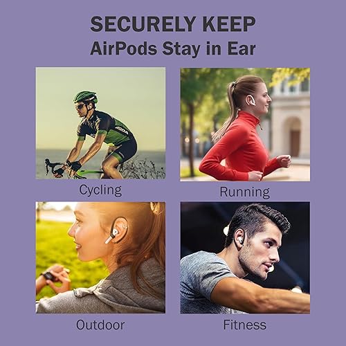 Miniatura 2 de Ganchos para las orejas compatibles con Apple AirPods 1, 2, 3, 4, Pro y Pro 2  Ganchos deportivos antideslizantes para las orejas para máxima