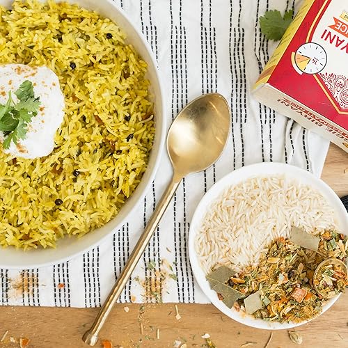 Miniatura 5 de NY SPICE SHOP Biryani vegetariano suave con arroz basmati - Ingredientes premedidos incluidos - Especias enteras fragantes - Paquete de arroz