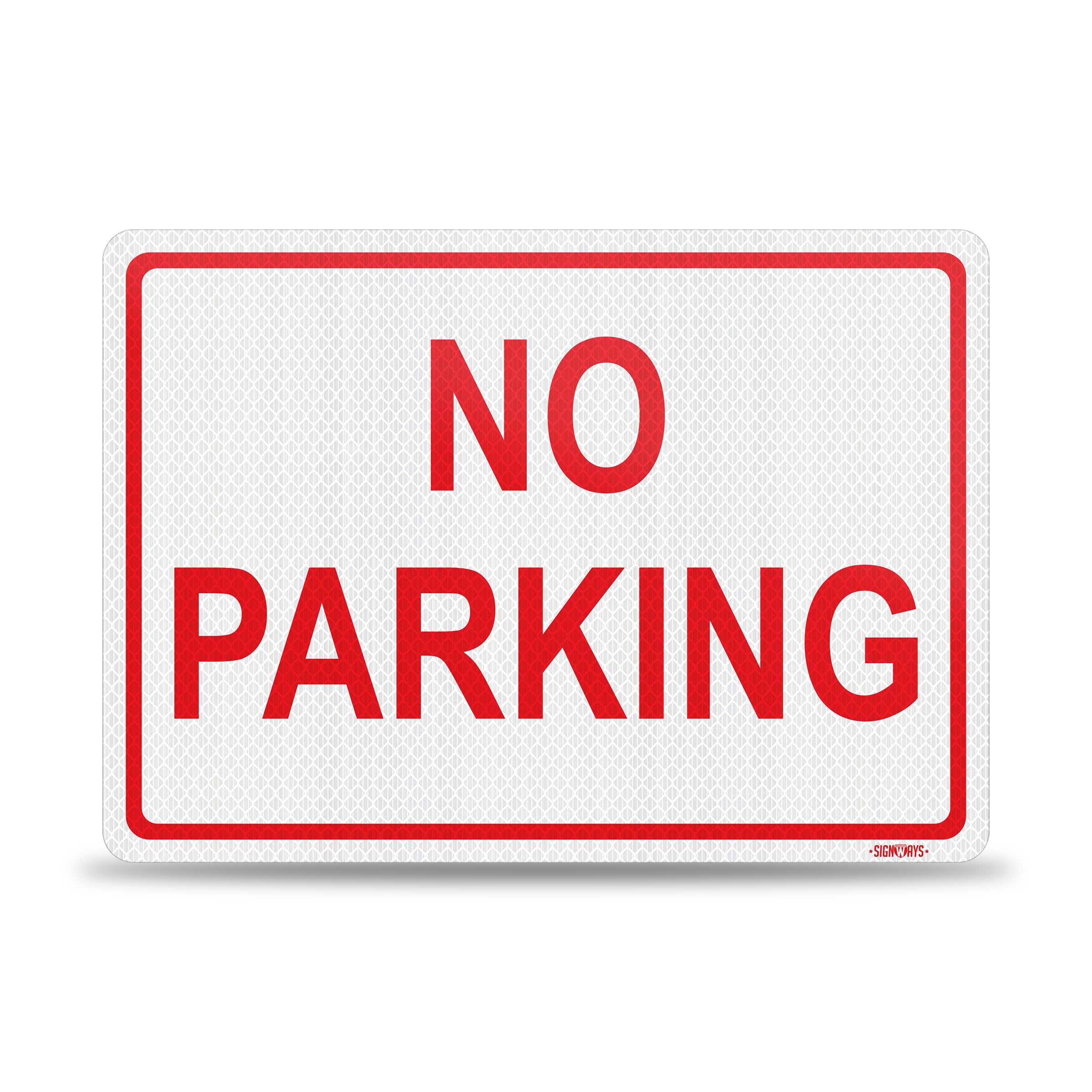 Amazon.com : SignWays No Parking Signs Metal | White Red