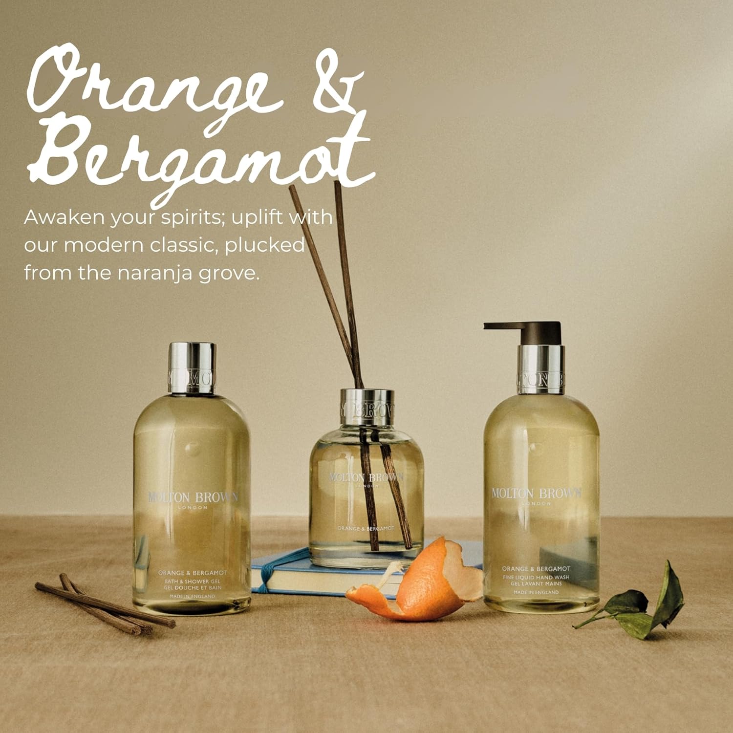 Molton Brown Floral & Green Body Wash Gift Set for Women - Trio of 10 fl. oz. Bath & Shower Gel, Luxury Scented Body Care Beauty Set, Mothers Day