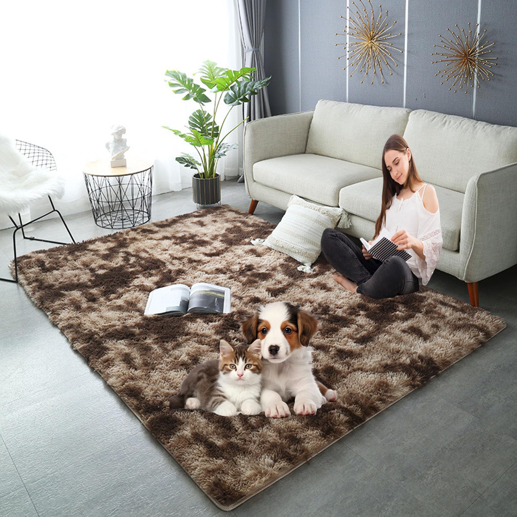 Tapis de salon facile à entretenir 200 x 490 cm fini les sols froids et glissants