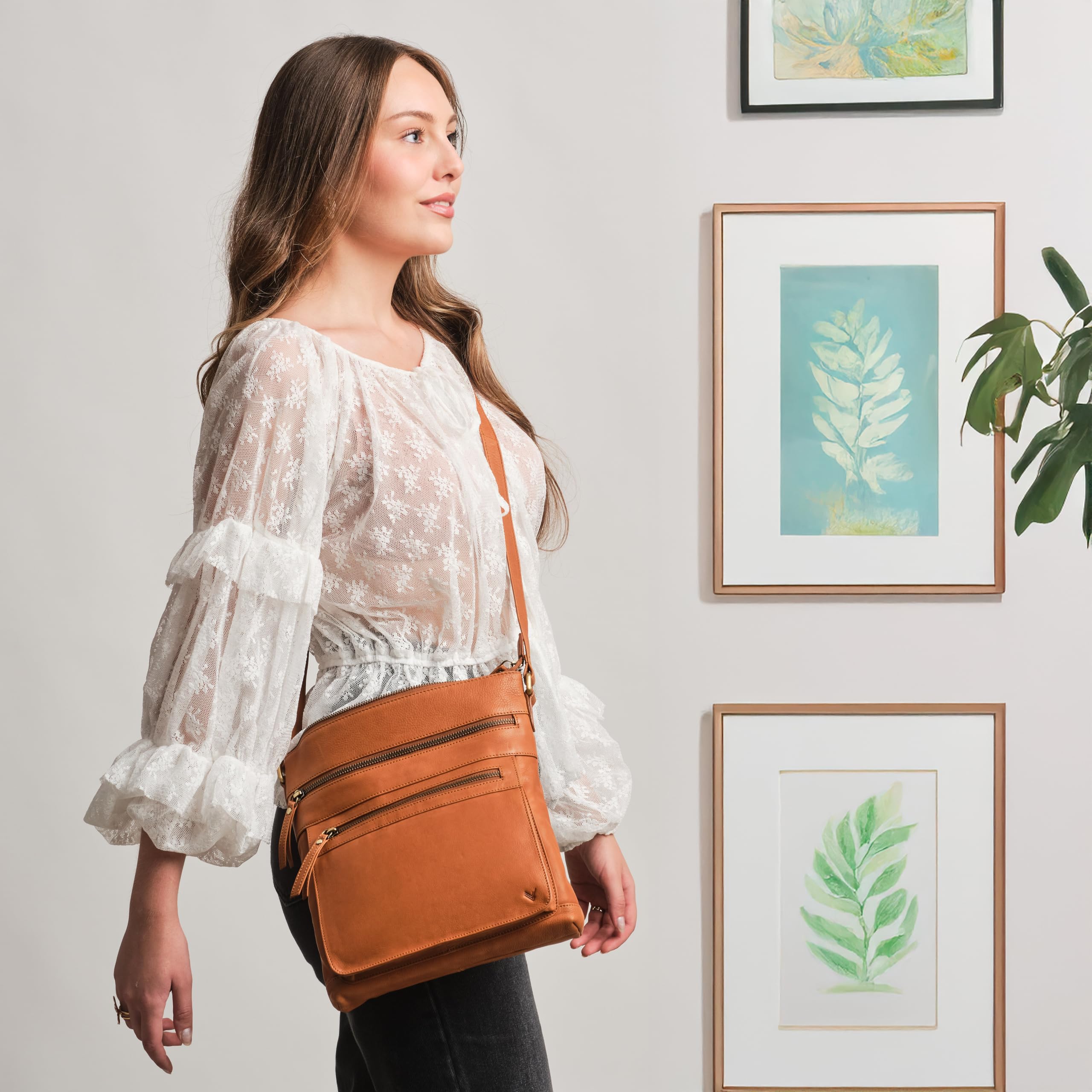Bolso Bandolera Mujer Piel Auténtica - Bolso Mujer Bandolera con Estilo - Bolso Pequeño Mujer - Bolso Piel Mujer Múltiples Compartimentos - Bolso mujer marca Bolso Mujer Pequeño.