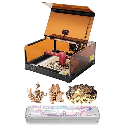 ATOMSTACK A24 Ultra 24000mW Output Laser Engraving Machine for Bulk Engraving Cutting with Enclosure Camera Engraving Machine for Wood Acrylic Leather Stone Metal with B3 Enclosure