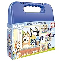 Educa - Set di quattro puzzle progressivi da 12 a 25 pezzi con i personaggi di Bluey