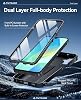 Funda FNTCASE para Galaxy A16-5G con protector de pantalla integrado, Negro | Con soporte, protección contra caídas de grado militar de 20 pies, textura mate, cubierta TPU resistente a golpes para Samsung A16 5