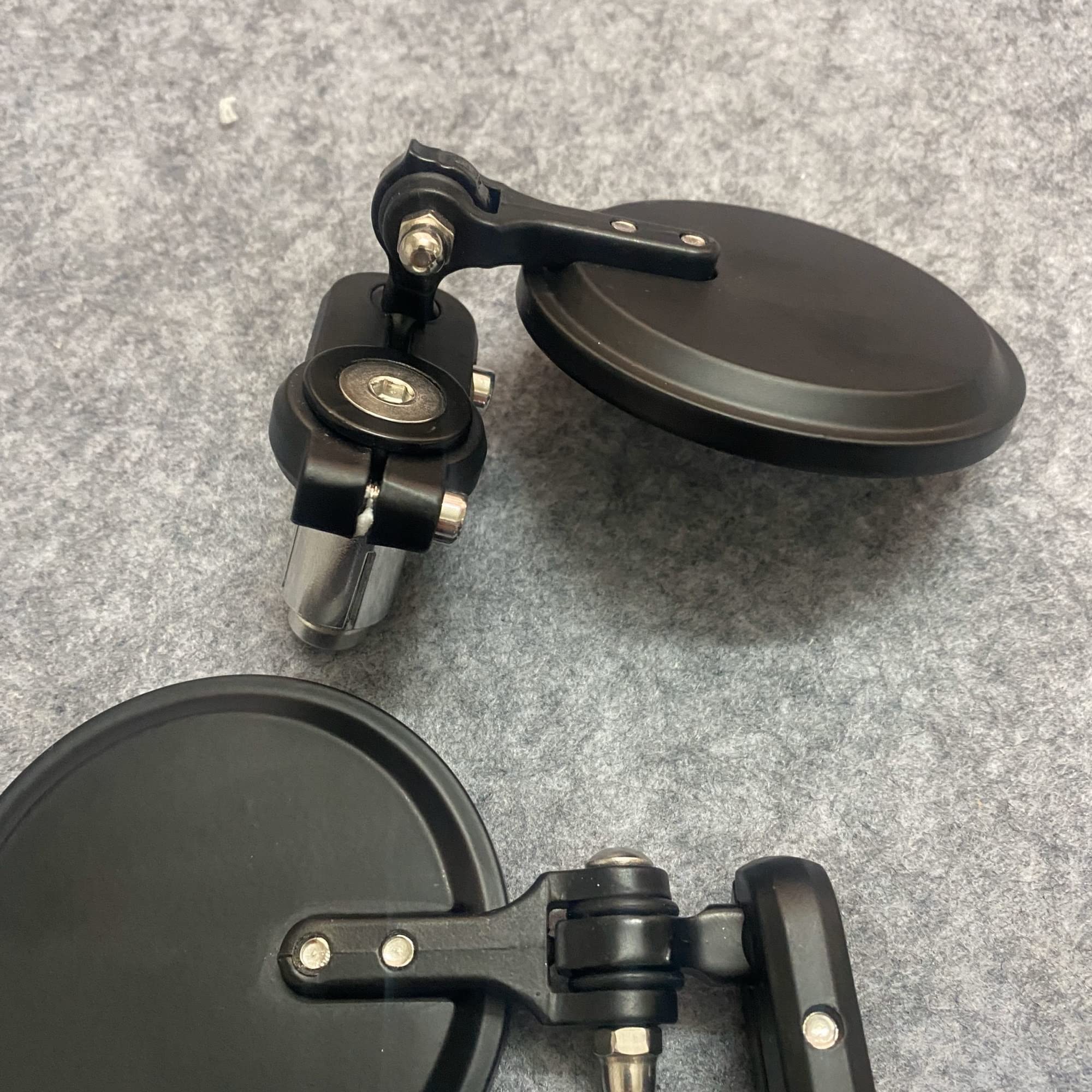 Seitenspiegel 22mm Universal Motorrad Spiegel Aluminium Schwarz Lenkerende Rückspiegel Motorrad Zubehör Klappbarer Rückspiegel