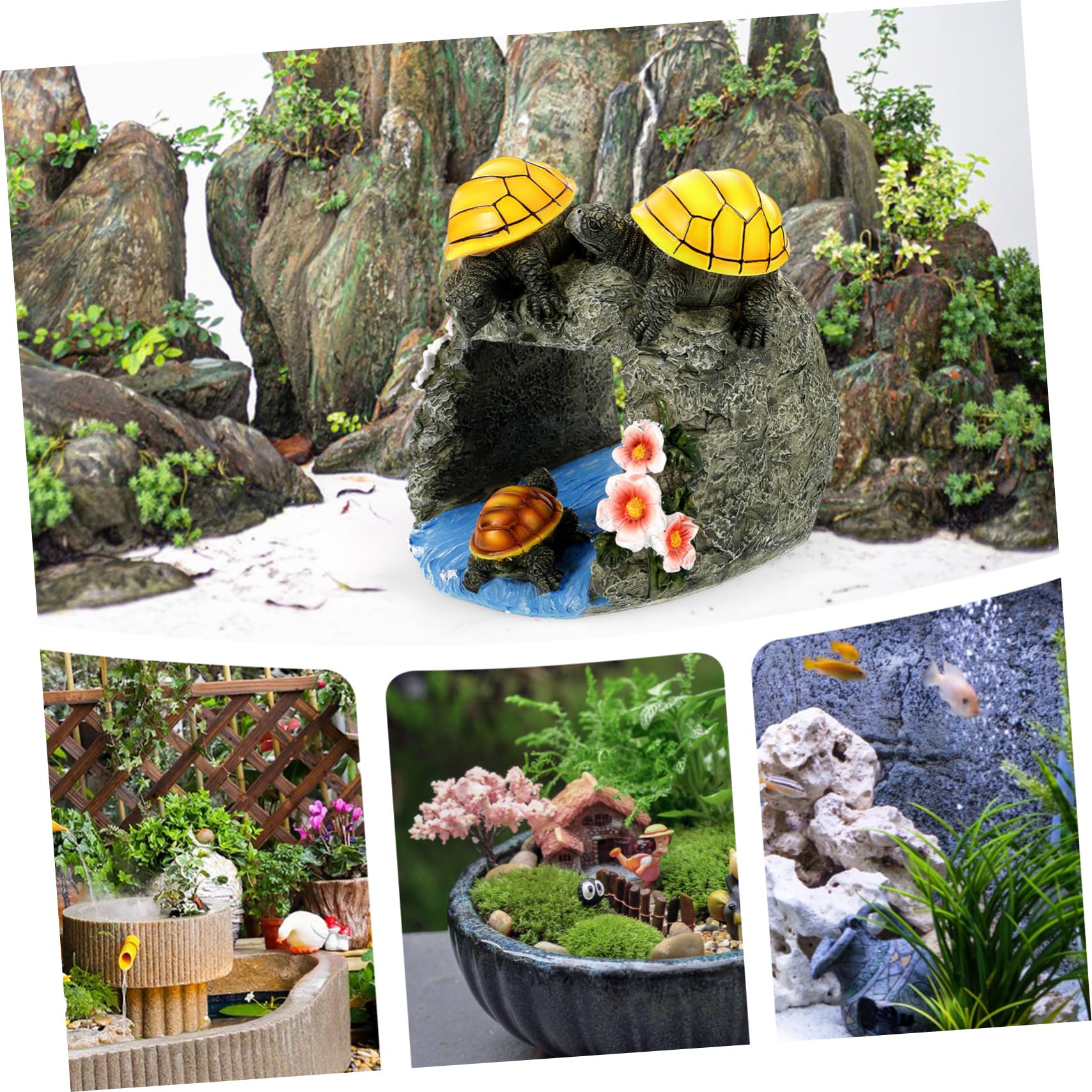 Toyvian Schildkröte Gartenfigur für Fallrohrverlängerung Kreative Skulptur Langlebigem Resin für Dekorative Regenableitung im Außenbereich für Gartenliebhaber