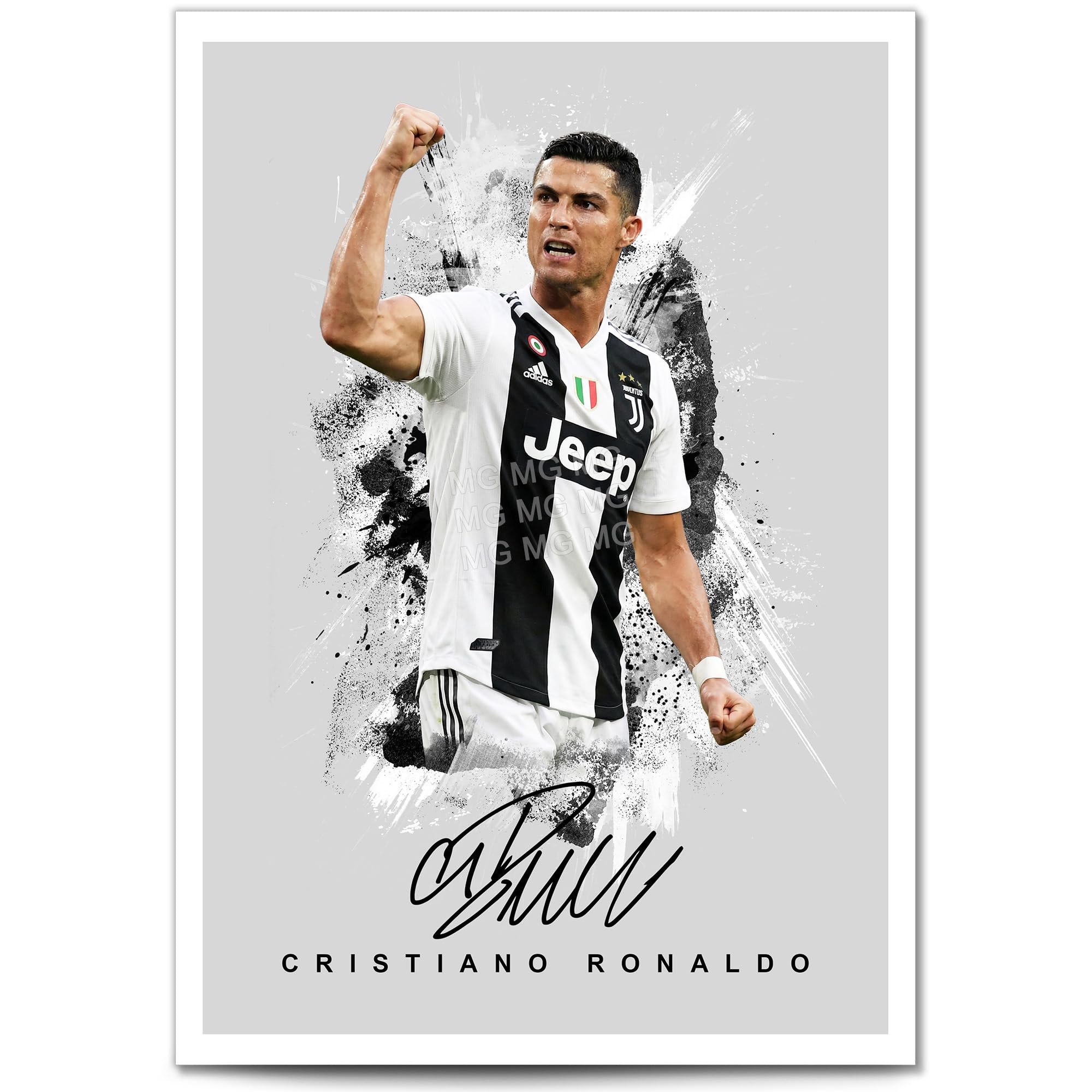 Cristiano Ronaldo Legend Signed Photo Poster Print Picture Display Autograph Memorabilia for football fans Gift Manchester United Real Madrid Juventus Portugal (Juventus, A3 Print (Unframed))