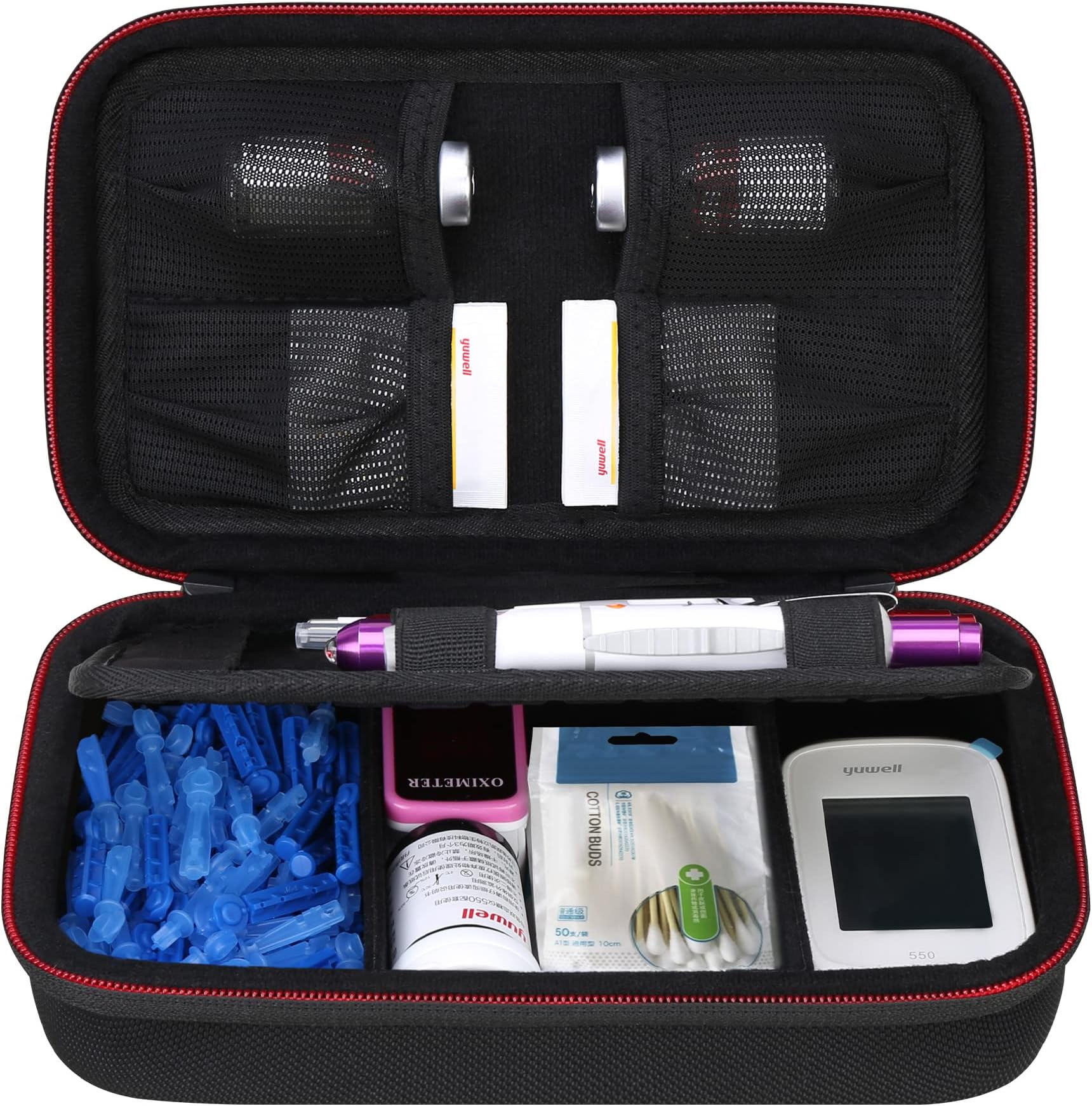 Small Protective Diabetic Travel Case Testing Supplies