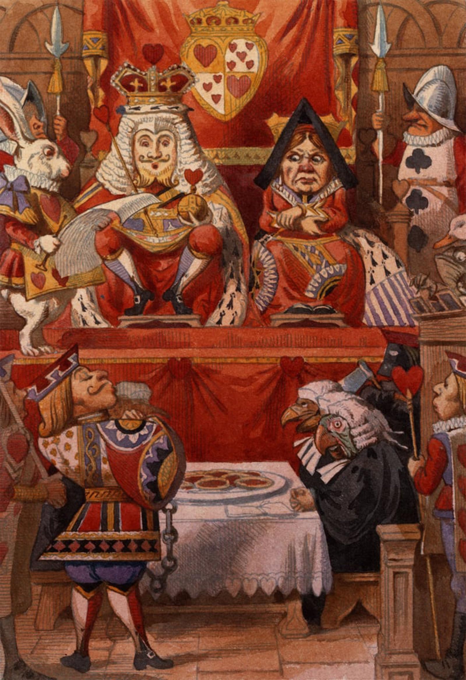 POSTERIIk Famous Animal Posters Vintage Picture Famous Painting by Tenniel Modern Wall Decor for Home Decor 60x90cm