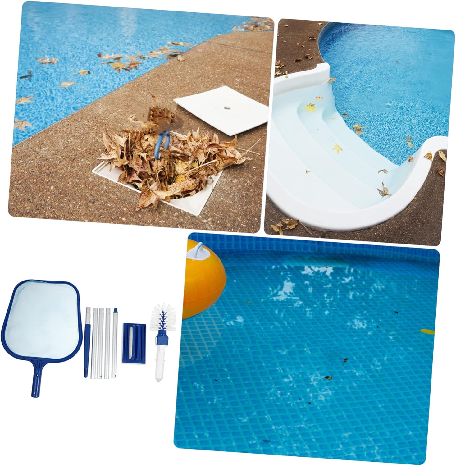 Swimming Pool Brush Leaf Skimmer Net Skimmer Kit Pool Cleaning Tools Spa Maintenance