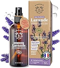 BIONOBLE Hydrolat Lavande Bio - Apaise, Purifie et Régule l'Acné - Spray Lavande Bio pour Visage, Corps et Cheveux - Eau Florale 100% d'Origine Naturelle, Fabriqué en France - Flacon Verre - 100ml