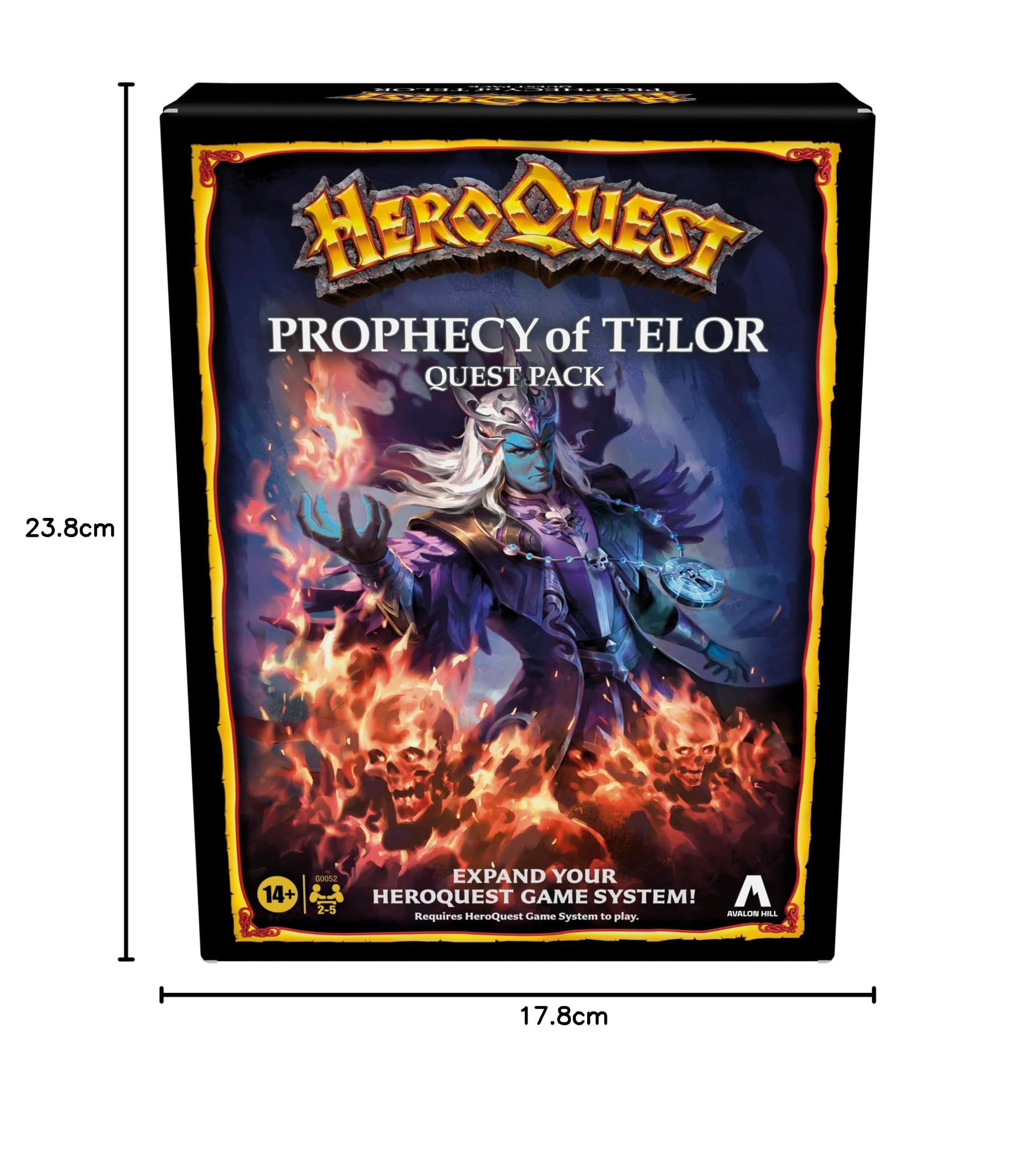 Avalon Hill HeroQuest Prophecy of Telor Quest Pack, benötigt HeroQuest-Spielsystem zum Spielen, Dungeon Crawler Spiele, ab 14 Jahren, 2-5 Spieler, Strategiespiele