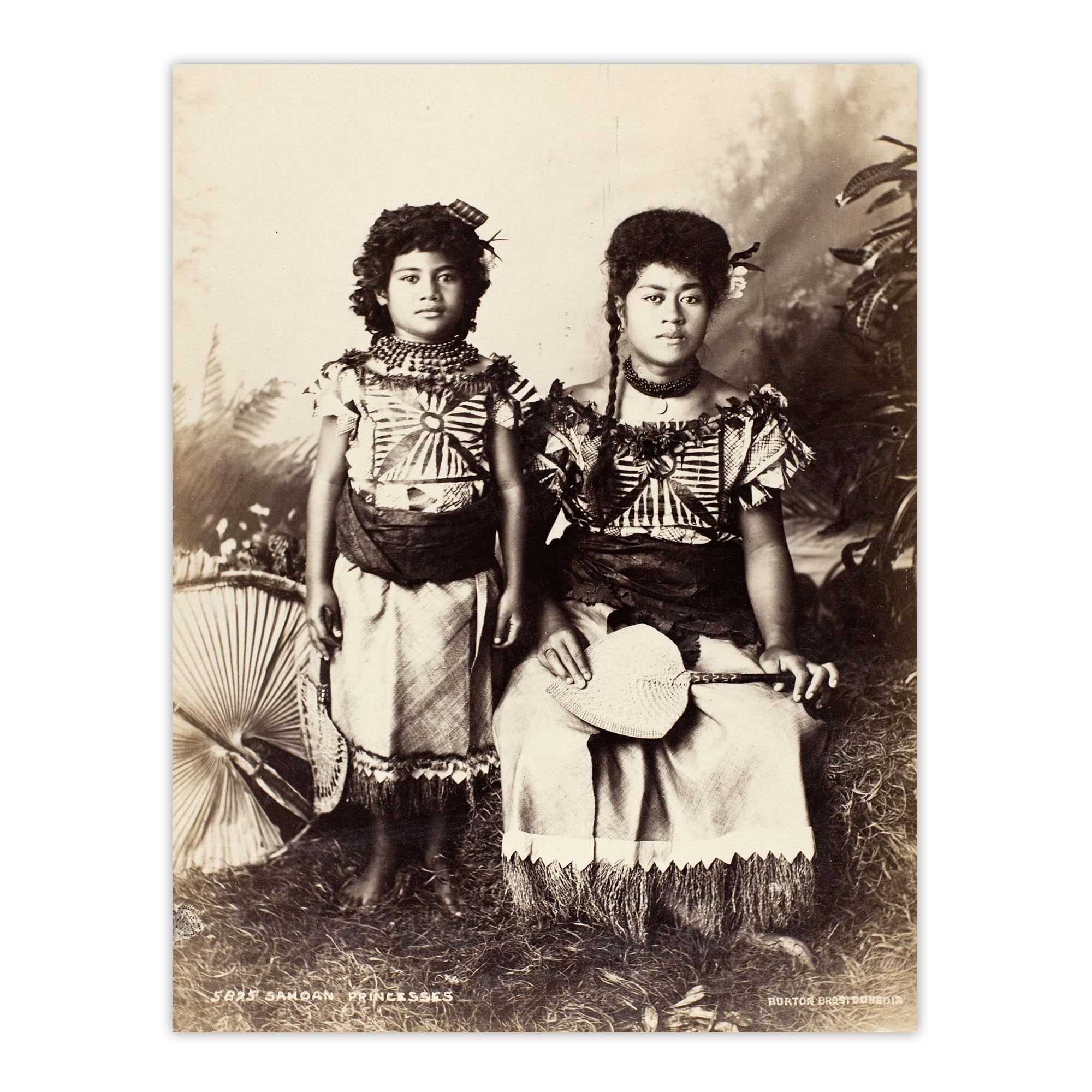 Artery8 Burton Brothers Photograph of Samoan Princesses Huge Wall Art Print 18X24