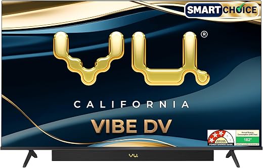 Vu 139cm (55 inches) Vibe Series 4K QLED Smart Google TV 55VIBE-DV