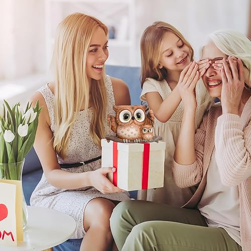 Miniatura 8 de Macetas colgantes de búho oscilante para plantas de interior, bonitas macetas pequeñas para suculentas con orificio de drenaje, ganchos únicos de