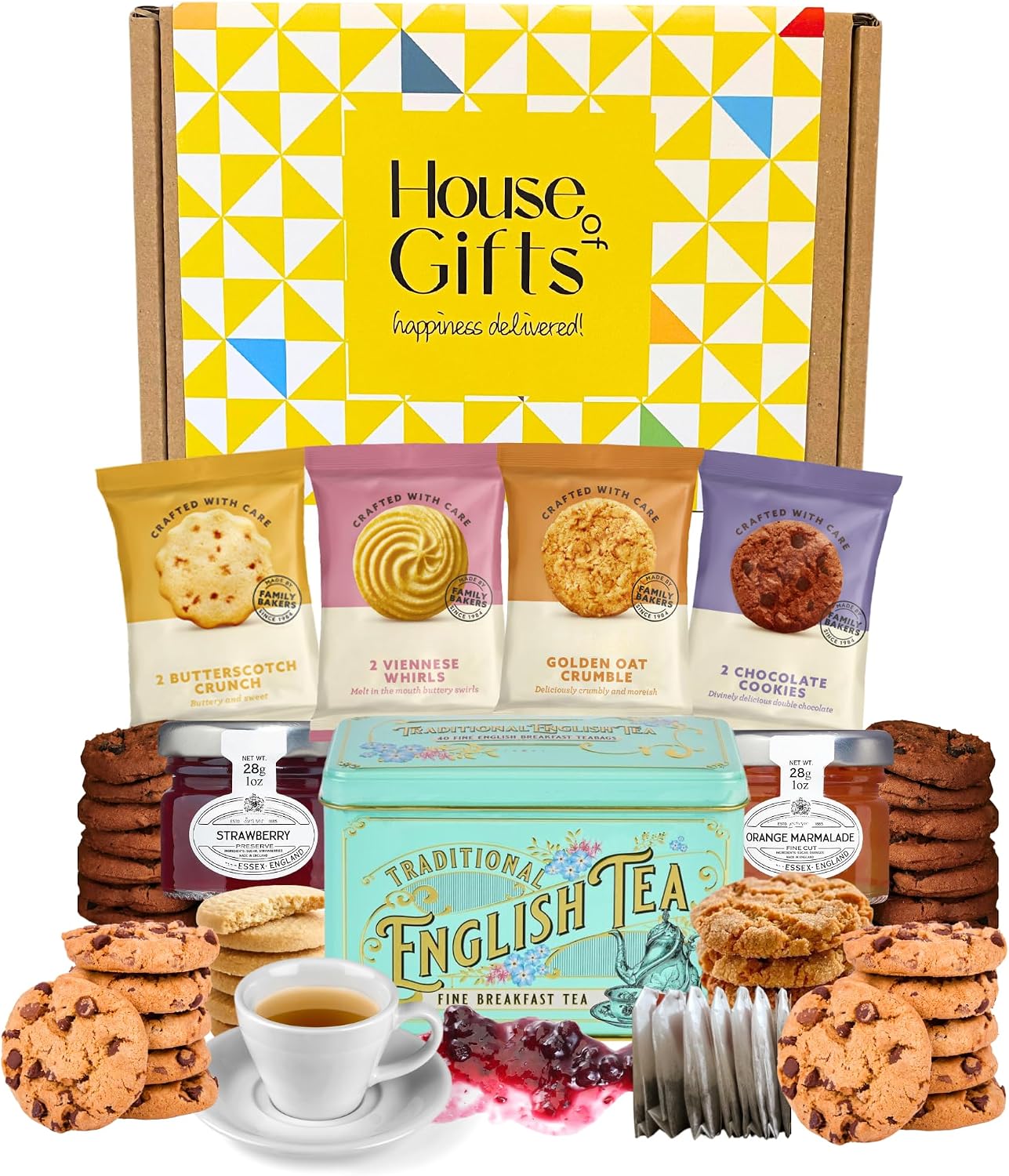 Afternoon Tea Hamper Gift Set – Includes British Buttery Biscuits ...