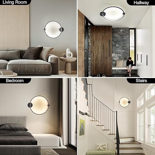 Miniatura 7 de Lámpara de techo LED moderna, de 24 pulgadas, 34 W, lámpara de techo LED regulable, interruptor de encendidoapagado para cambiar 3000 K4000 K6000 K