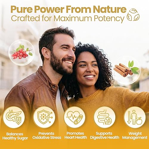 Miniatura 3 de GLP1 Support for Weight Loss - Sugar-Free 97% Pure Berberine Complex w Ceylon Cinnamon 1200mg [AMPK Metabolic Activator] Berberine Supplement for