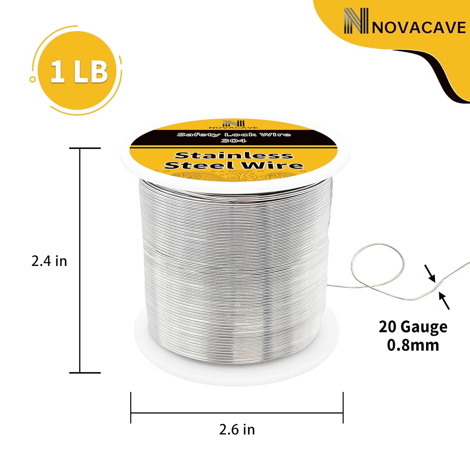 20 Gauge Stainless Steel Wire (370Ft 0.8MM), 1lb Spool, for Jewelry Making - Image 2