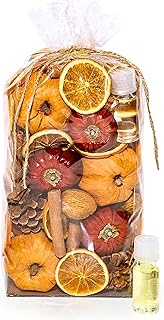 ANDALUCA Potpourri Mini Pumpkins, Cinnamon, Orange Slices & Pumpkin Spic...