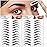 22 Pairs 4D Eyebrows Tattoo, Hair-Like Authentic Eyebrows, Eyebrows Tattoo Peel Off, Long Lasting Natural False Eyebrows Makeup Sticker for Eyebrow Grooming Shaping (Black)