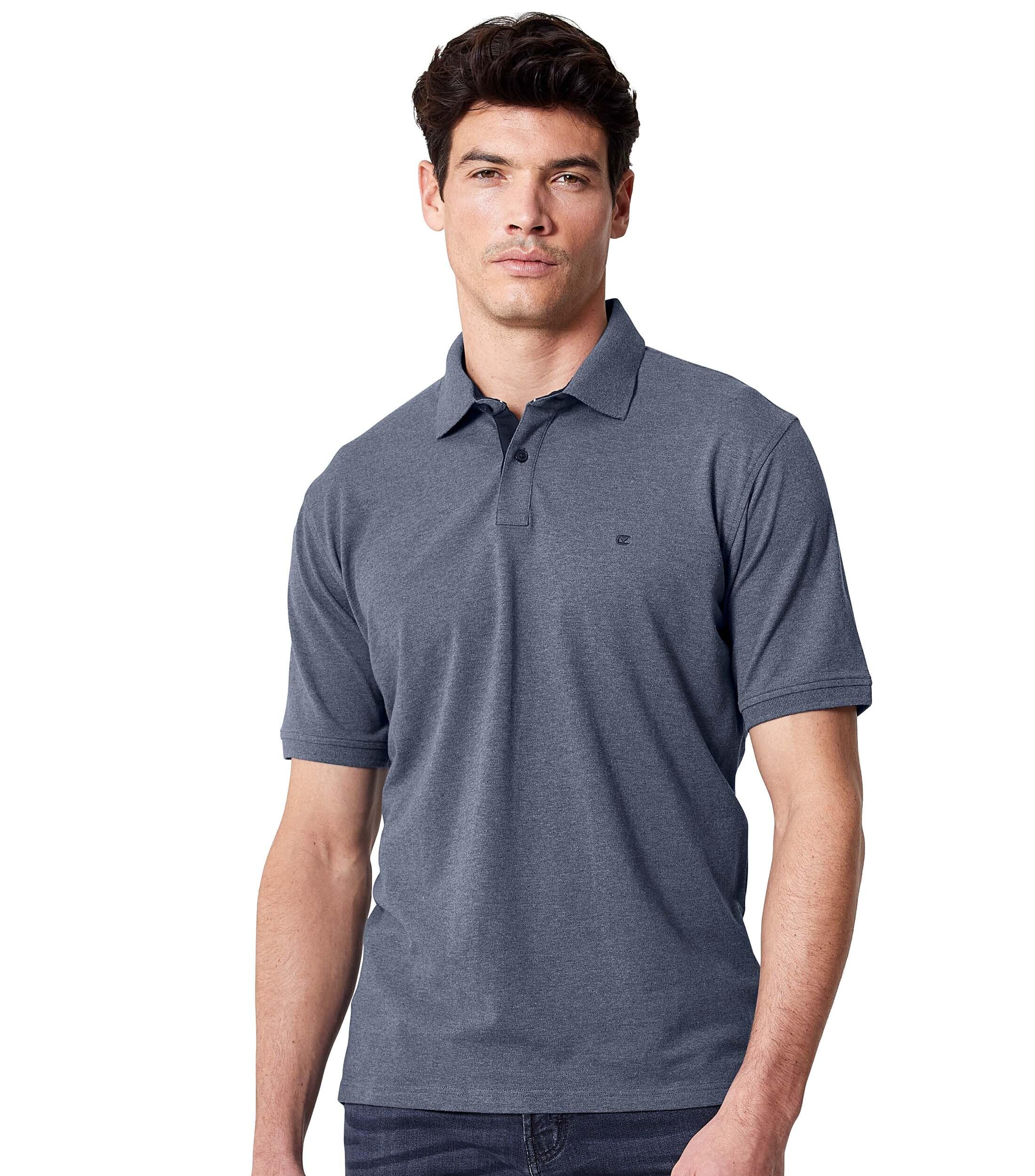 CASAMODA Polo-Shirt Uni dunkel Mittelblau 3XL