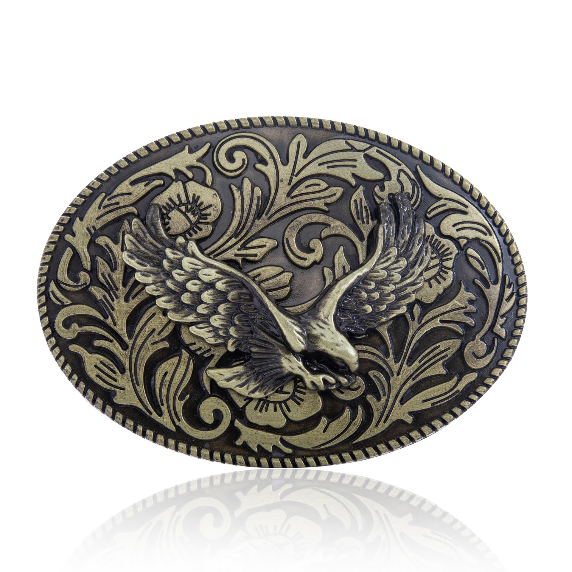 Boucle De Ceinture Vintage STILORD 34 Mm - Bronze Antique - Pour Réparation Et Customisation