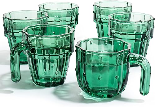 Miniatura 8 de Vasos de chupito de cactus de 2.5 onzas, regalos de cactus, juego de 4 figuras de vidrio soplado de color verde, decoraciones de plantas, vasos de
