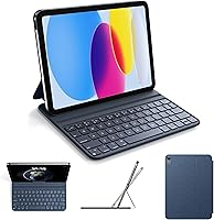 Vista 14 de HOU Funda con teclado para iPad de 10ª generación/iPad de 11ª generación de 11 pulgadas A16 2025 – Folio inteligente, ultra delgada, carga
