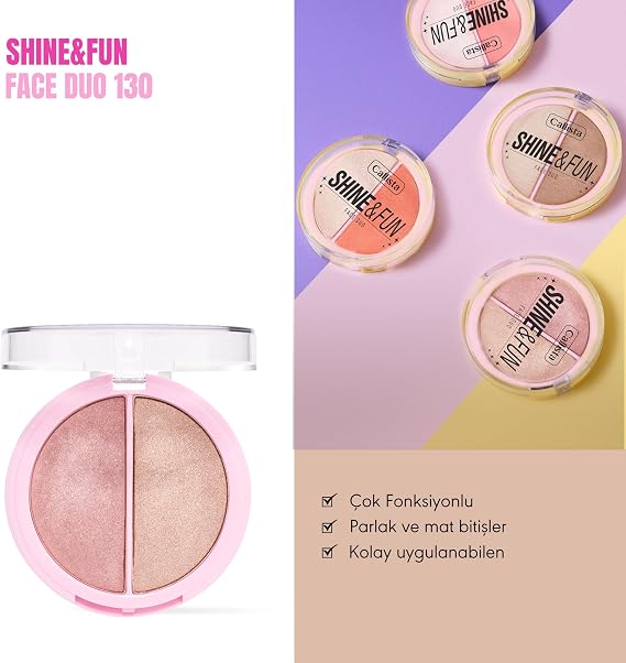 Callista Shine & Fun Face Duo 130 Shine Squad Blush & Illuminator Palette