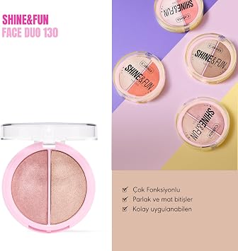 Callista Shine & Fun Face Duo 130 Shine Squad Blush & Illuminator Palette