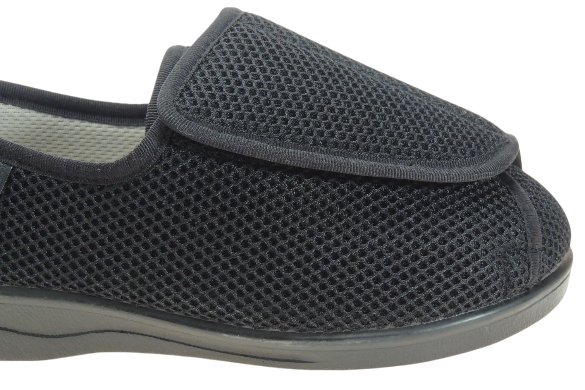 Calzados Romero Zapatilla para Pies Delicados en Ancho Especial para Mujer Tratamiento Antibacteriano Sanitized Negro Talla 38