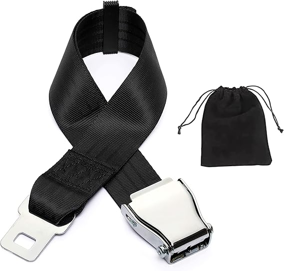 Airplane Seat Belt Extender With Carrying Case, Universal