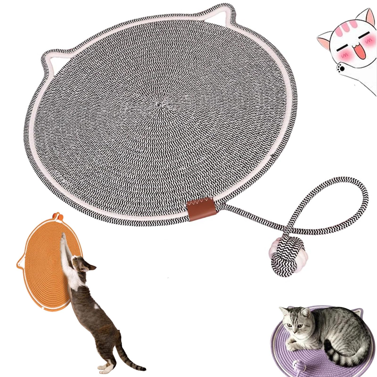 Celery Pets Dual Scratching Pad,pets Dual Scratching Pad,cat Scratch Mat for Indoor Cats,dual Scratching Pad Celery Pets,Scratching Pads Cats,Cat Scratching Mat Natural Cotton Rope Cat Scratching Pad