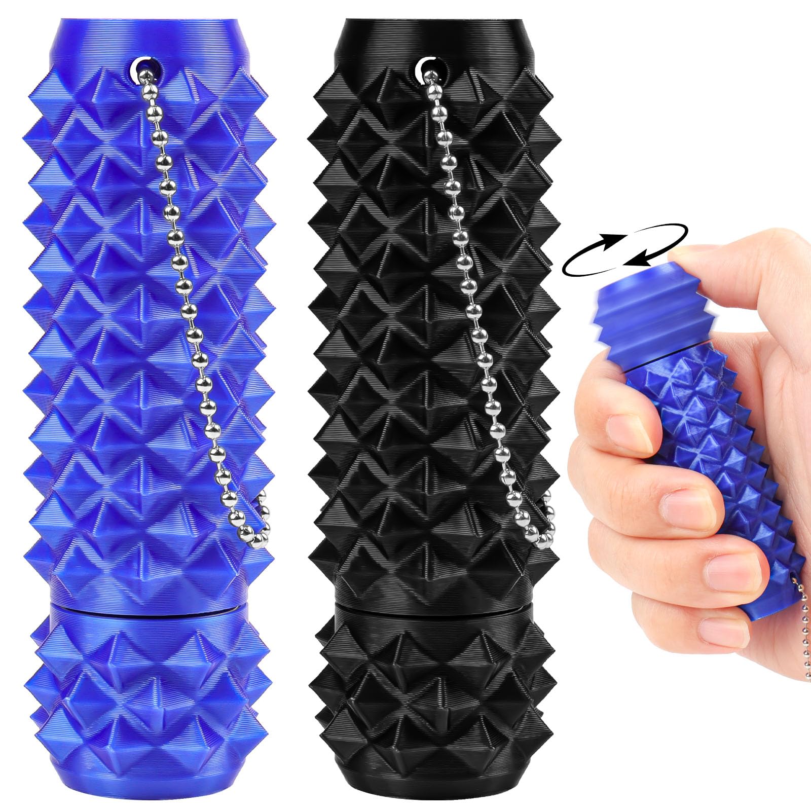 Little Ouchies Set of 2 3D Printed Sensory Fidget Toys for Adults and Teens to Relieve Stress and Focus, Blue, 3.9 inches