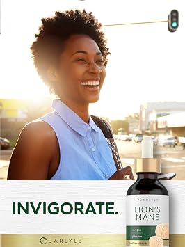 Carlyle Lions Mane Mushroom Liquid Extract | 2 fl oz | Tincture Drops | Alcohol Free | Vegetarian, Non-GMO & Gluten Free Supplement